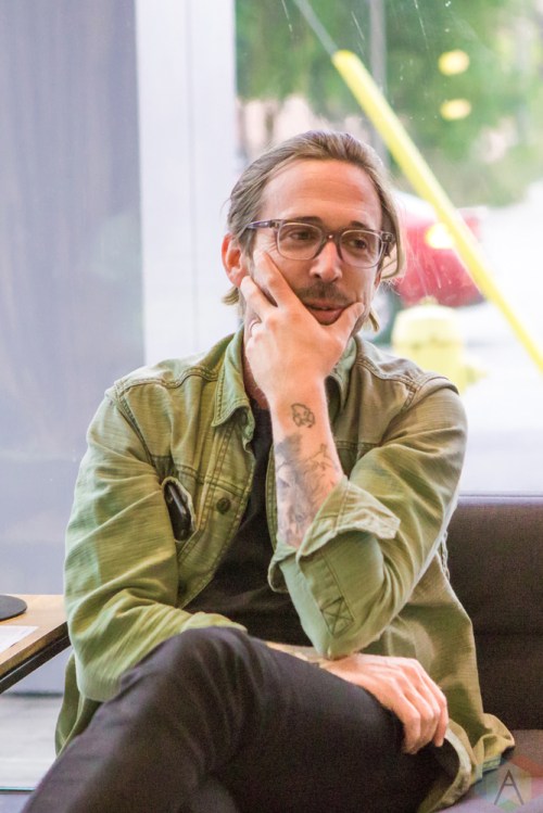Kevin Drew, and Ben Kowalewicz attend the A&R Angels roundtable at Crow's Theatre in Toronto on August 30, 2017. (Photo: Katrina Lat/Aesthetic Magazine)