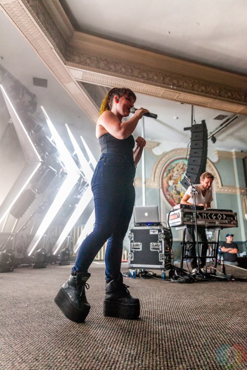 Sylvan Esso performs at Crystal Ballroom in Portland on August 17, 2017. (Photo: Tojo Andrianarivo/Aesthetic Magazine)