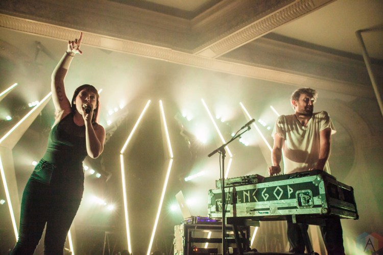Sylvan Esso performs at Crystal Ballroom in Portland on August 17, 2017. (Photo: Tojo Andrianarivo/Aesthetic Magazine)