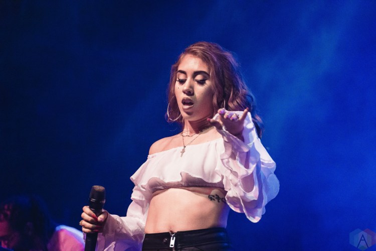 Kali Uchis performs at Danforth Music Hall in Toronto on September 14, 2017. (Photo: Anton Mak/Aesthetic Magazine)