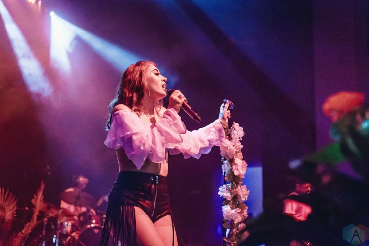 Kali Uchis performs at Danforth Music Hall in Toronto on September 14, 2017. (Photo: Anton Mak/Aesthetic Magazine)