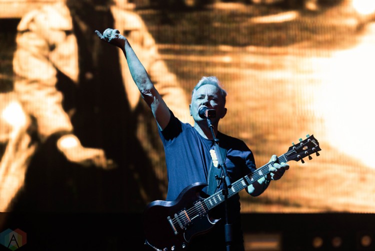 New Order performs at Riot Fest in Chicago on September 15, 2017. (Photo: Katie Kuropas/Aesthetic Magazine)