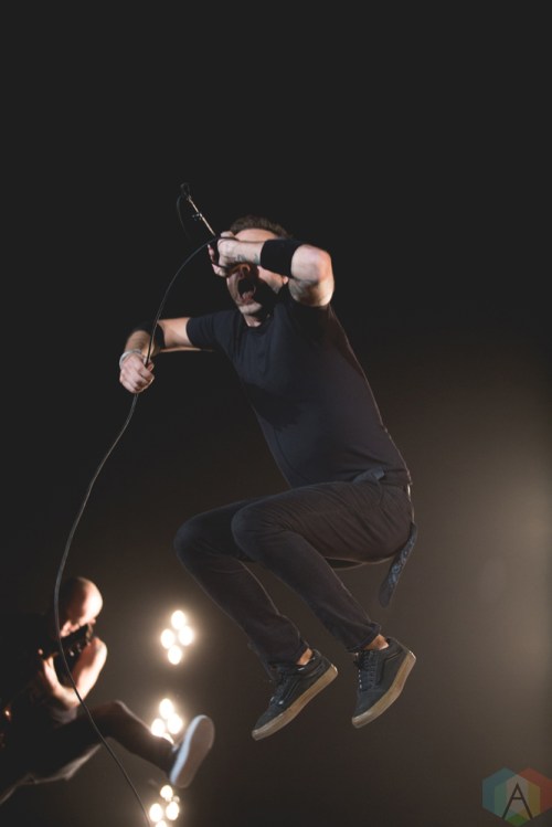 Rise Against performs at Abbotsford Centre in Abbotsford, British Columbia on September 14, 2017. (Photo: Isaac Wray/Aesthetic Magazine)
