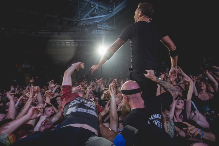Rise Against performs at Abbotsford Centre in Abbotsford, British Columbia on September 14, 2017. (Photo: Isaac Wray/Aesthetic Magazine)