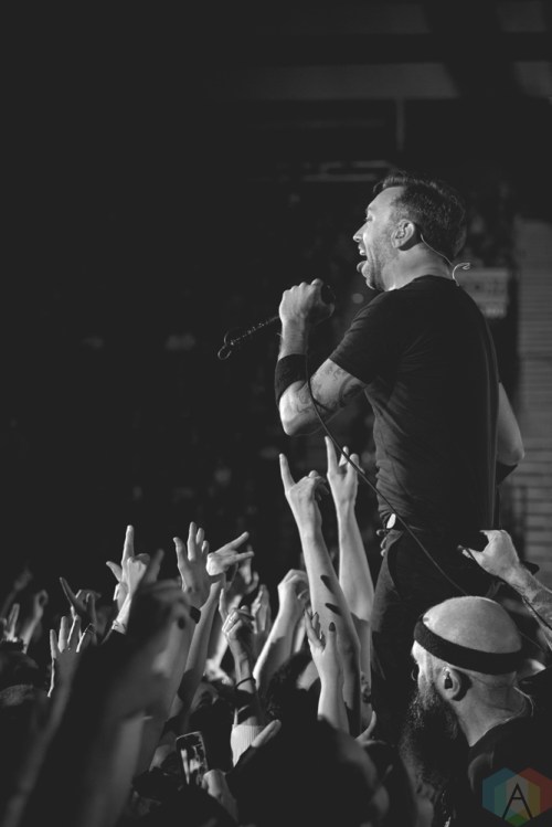 Rise Against performs at Abbotsford Centre in Abbotsford, British Columbia on September 14, 2017. (Photo: Isaac Wray/Aesthetic Magazine)