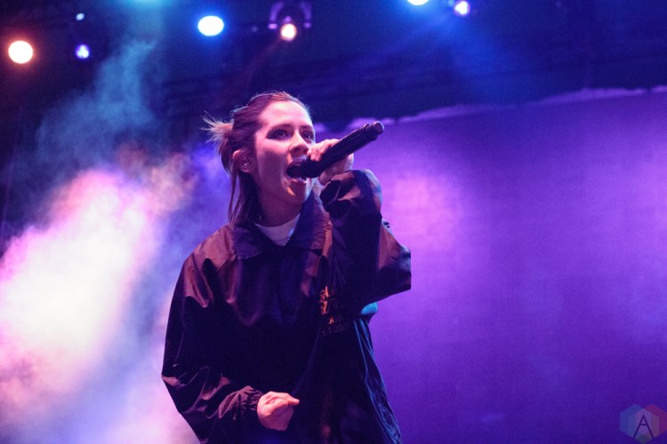 Tegan And Sara performs at High And Low Festival at the NOS Events Center in San Bernardino, California on September 9, 2017. (Photo: James Alvarez/Aesthetic Magazine)