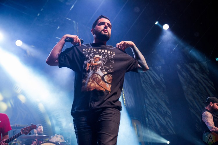 TORONTO, ONTARIO - OCTOBER 11: A Day To Remember performs at Rebel in Toronto on October 11, 2017. (Photo: Joanna Glezakos/Aesthetic Magazine)
