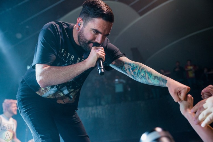 TORONTO, ONTARIO - OCTOBER 11: A Day To Remember performs at Rebel in Toronto on October 11, 2017. (Photo: Joanna Glezakos/Aesthetic Magazine)