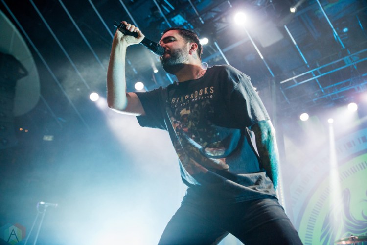 TORONTO, ONTARIO - OCTOBER 11: A Day To Remember performs at Rebel in Toronto on October 11, 2017. (Photo: Joanna Glezakos/Aesthetic Magazine)