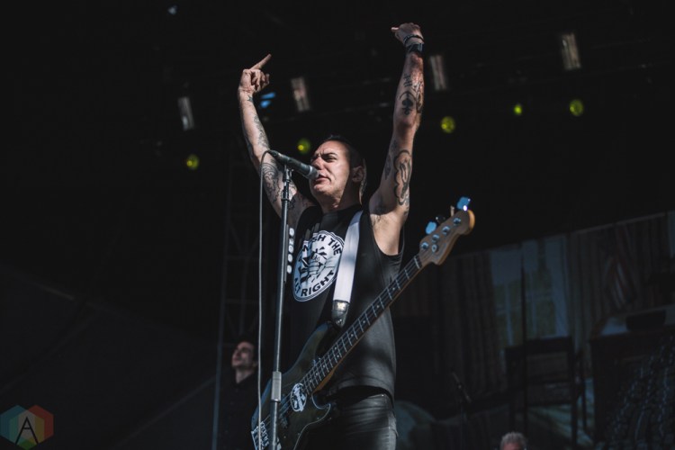 SACRAMENTO, CA - OCTOBER 21: Anti-Flag performs at Aftershock Festival in Sacramento, CA on October 21, 2017. (Photo: Kyle Simmons/Aesthetic Magazine)