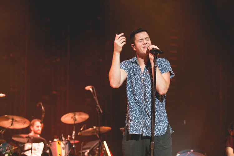 Imagine Dragons performs at Rogers Arena in Vancouver on October 8, 2017. (Photo: Isaac Wray/Aesthetic Magazine)