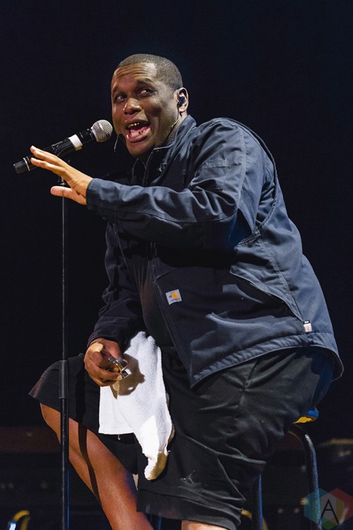 TORONTO, ON - OCTOBER 20: Jay Electronica performs with BadBadNotGood performs at Massey Hall in Toronto on October 20, 2017. (Photo: Anton Mak/Aesthetic Magazine)