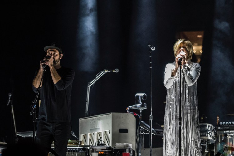 SEATTLE, WA - OCTOBER 15: Phantogram performs at KeyArena in Seattle on October 15, 2017. (Photo: Kevin Tosh/Aesthetic Magazine)