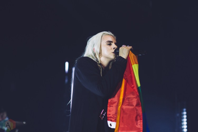 CHICAGO, IL - OCTOBER 22: PVRIS performs at Riviera Theatre in Chicago on October 22, 2017. (Photo: Kris Cortes/Aesthetic Magazine)