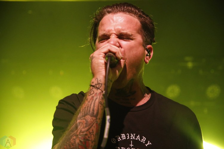 The Amity Affliction performs at Wonder Ballroom in Portland on October 4, 2017. (Photo: Krystyn Bristol/Aesthetic Magazine)