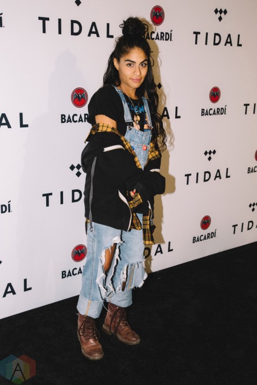 NEW YORK, NY - OCTOBER 17: Jessie Reyez attends the TIDAL X: Brooklyn red carpet at Barclays Center in Brooklyn, New York on October 17, 2017. (Photo: Stephan Ordonez/Aesthetic Magazine)