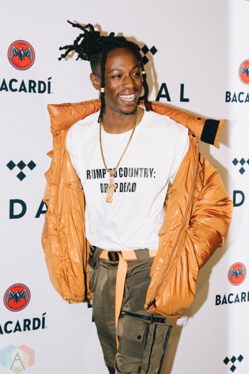 NEW YORK, NY - OCTOBER 17: Joey Badass attends the TIDAL X: Brooklyn red carpet at Barclays Center in Brooklyn, New York on October 17, 2017. (Photo: Stephan Ordonez/Aesthetic Magazine)