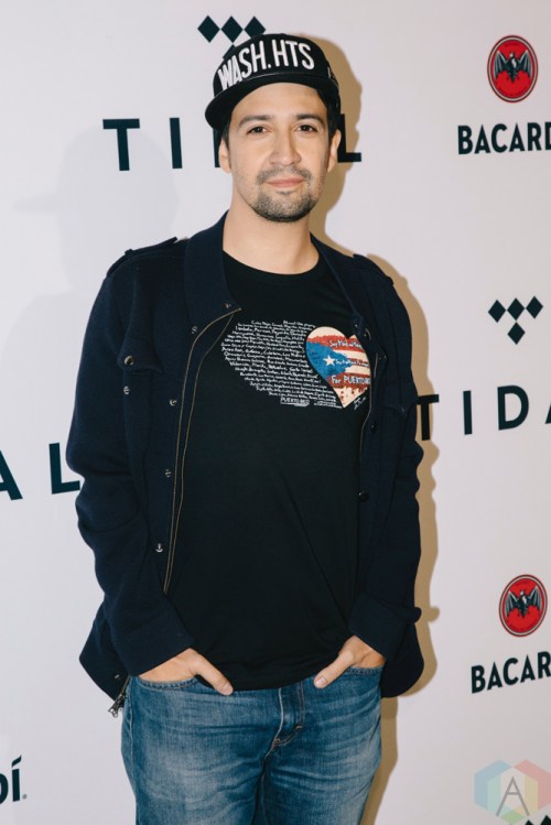 NEW YORK, NY - OCTOBER 17: Lin Manuel Miranda attends the TIDAL X: Brooklyn red carpet at Barclays Center in Brooklyn, New York on October 17, 2017. (Photo: Stephan Ordonez/Aesthetic Magazine)