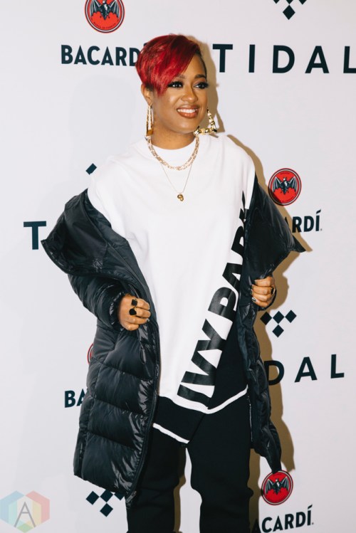 NEW YORK, NY - OCTOBER 17: Rapsody attends the TIDAL X: Brooklyn red carpet at Barclays Center in Brooklyn, New York on October 17, 2017. (Photo: Stephan Ordonez/Aesthetic Magazine)