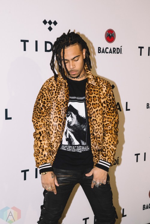 NEW YORK, NY - OCTOBER 17: Vic Mensa attends the TIDAL X: Brooklyn red carpet at Barclays Center in Brooklyn, New York on October 17, 2017. (Photo: Stephan Ordonez/Aesthetic Magazine)