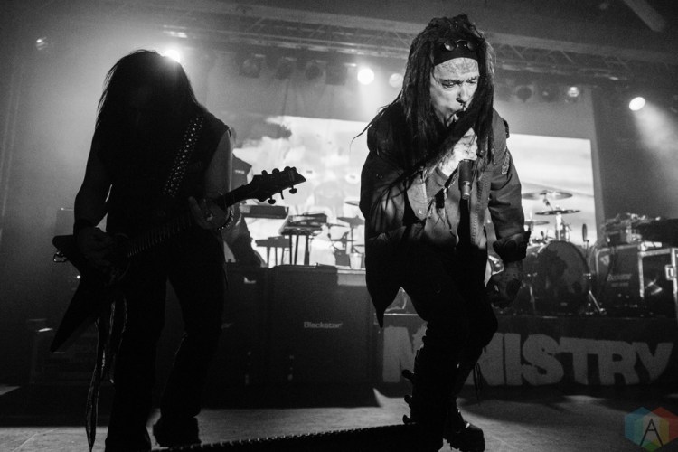 SEATTLE, WA - NOVEMBER 1: Ministry performs at Showbox SoDo in Seattle on November 1, 2017. (Photo: Kevin Tosh/Aesthetic Magazine)