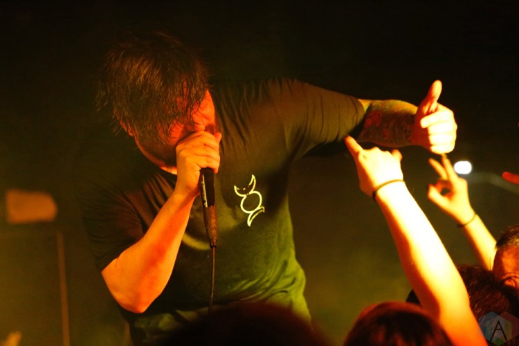 PORTLAND, OR - NOVEMBER 11: Suicide Silence performs at Analog Theater in Portland on November 11, 2017. (Photo: Krystyn Bristol/Aesthetic Magazine)