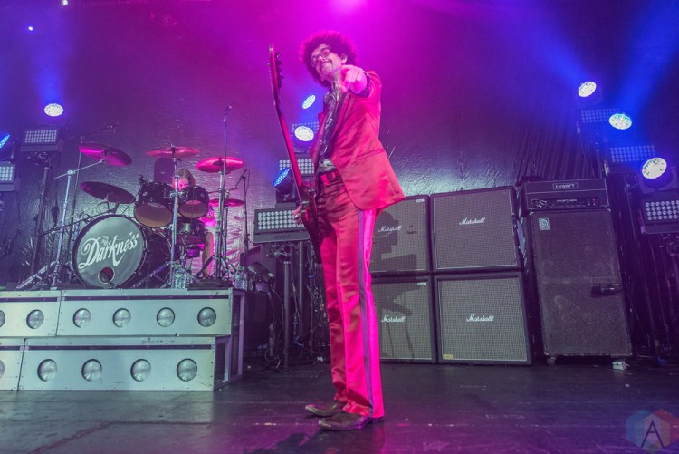 MANCHESTER, UK - NOVEMBER 24: The Darkness performs at Manchester Academy in Manchester, UK on November 24, 2017. (Photo: Sabrina Ramdoyal/Aesthetic Magazine)