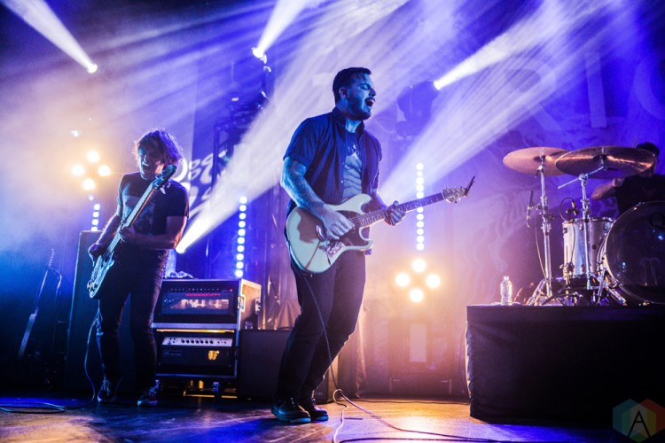 TORONTO, ON - NOVEMBER 29: Thrice performs at Rebel in Toronto on November 29, 2017. (Photo: Joanna Glezakos/Aesthetic Magazine)