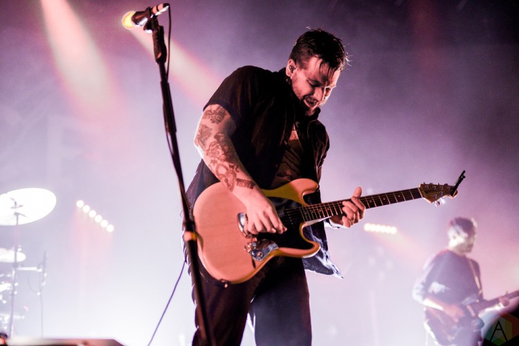 TORONTO, ON - NOVEMBER 29: Thrice performs at Rebel in Toronto on November 29, 2017. (Photo: Joanna Glezakos/Aesthetic Magazine)