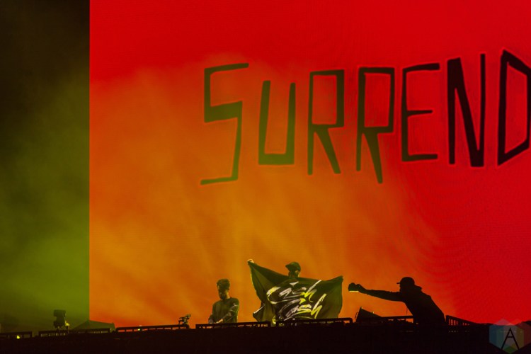 VANCOUVER, BC – Cash Cash performs at BC Place in Vancouver during Contact Winter Music Festival on December 27, 2017. (Photo: Ryan Deasley/Aesthetic Magazine)