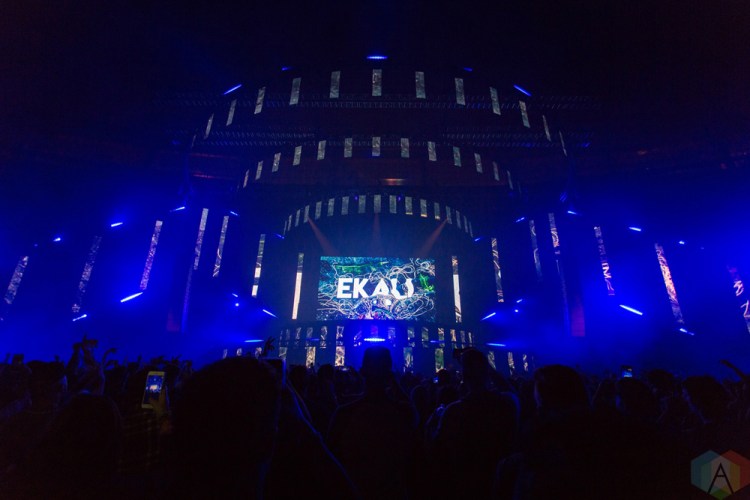 VANCOUVER, BC - Ekali performs at BC Place in Vancouver during the Contact Winter Music Festival on December 26, 2017. (Photo: Ryan Deasley/Aesthetic Magazine)