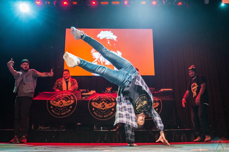 TORONTO, ON - JANUARY 19 - A Tribe Called Red performs at Danforth Music Hall in Toronto on January 19, 2018. (Photo: Joanna Glezakos/Aesthetic Magazine)