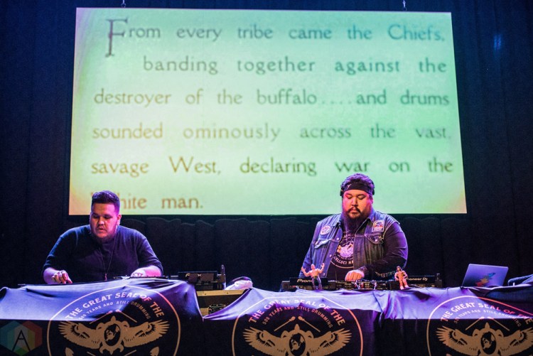 TORONTO, ON - JANUARY 19 - A Tribe Called Red performs at Danforth Music Hall in Toronto on January 19, 2018. (Photo: Joanna Glezakos/Aesthetic Magazine)