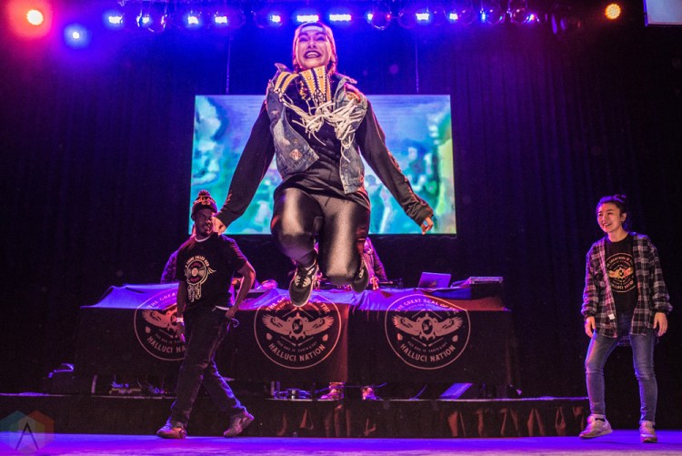 TORONTO, ON - JANUARY 19 - A Tribe Called Red performs at Danforth Music Hall in Toronto on January 19, 2018. (Photo: Joanna Glezakos/Aesthetic Magazine)