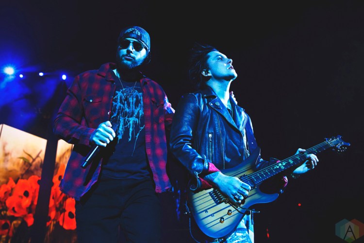 HAMILTON, ON - JANUARY 22: Avenged Sevenfold performs at FirstOntario Centre in Hamilton, Ontario on January 22, 2018. (Photo: Adam Harrison/Aesthetic Magazine)