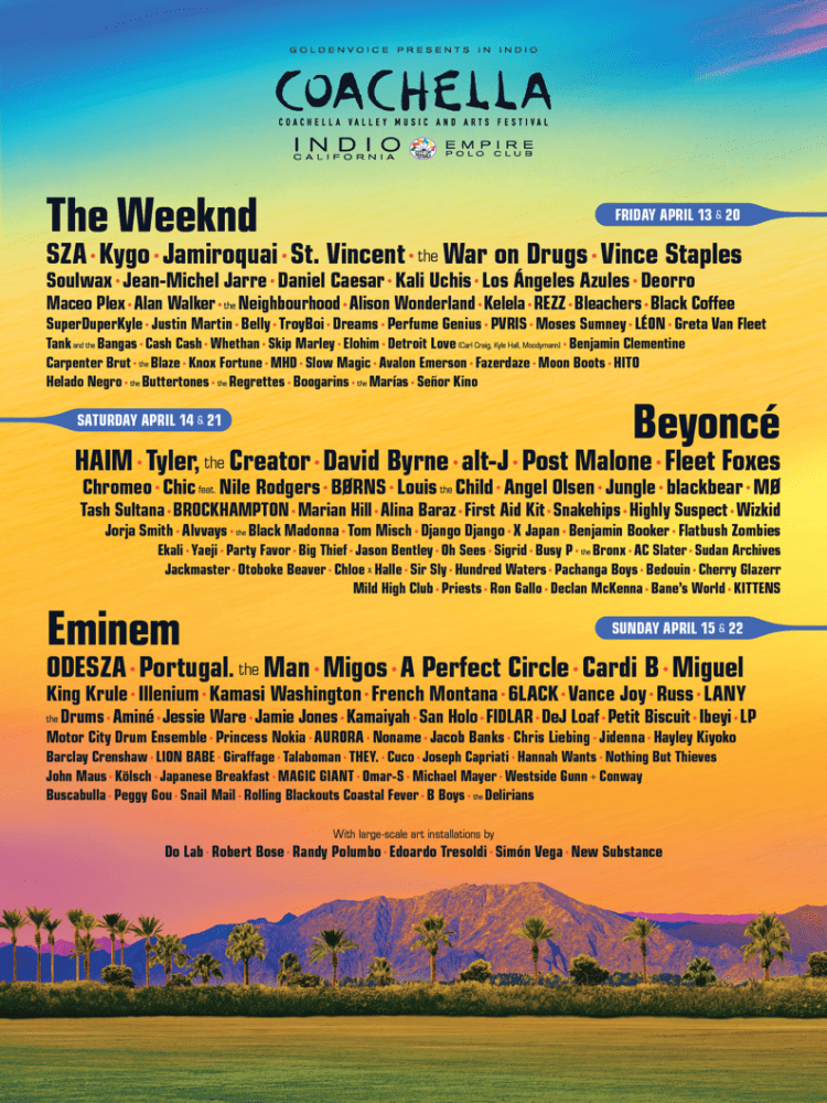 Coachella 2018 Lineup