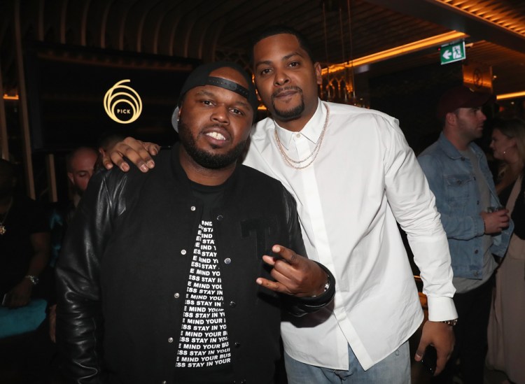 TORONTO, ON - JANUARY 9: DJ Steph Floss (L) and Chubbs attend Dwyane Wade's birthday party at Pick 6ix in Toronto on January 9, 2018. (Photo: Johnny Nunez/Getty)