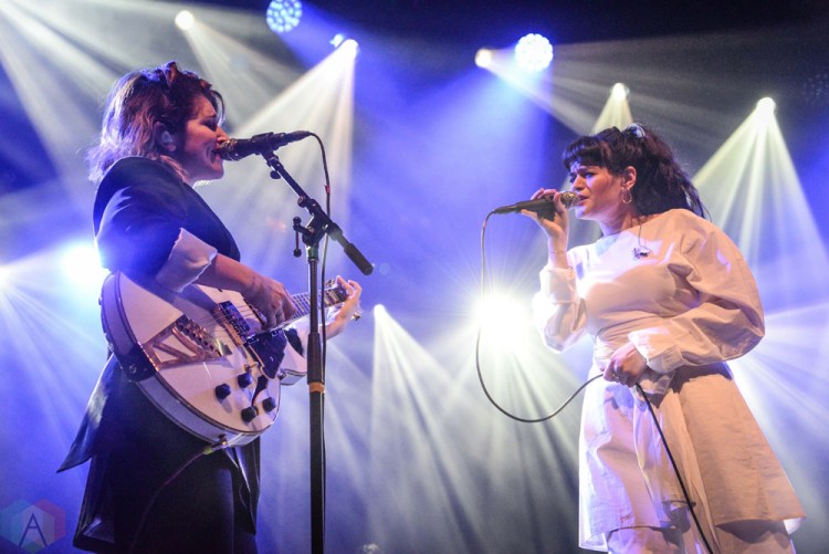 BROOKLYN, NY - JANUARY 23: Overcoats performs at Brooklyn Steel in Brooklyn, New York on January 23, 2018. (Photo: Alex Bear/Aesthetic Magazine)