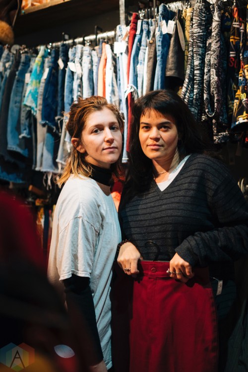 TORONTO, ON - JANUARY 18: Hana Elion and JJ Mitchell of Overcoats pose for a portrait in Toronto. (Photo: Nicole De Khors/Aesthetic Magazine)