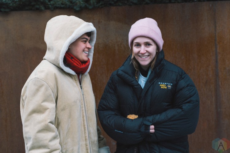 TORONTO, ON - JANUARY 18: Hana Elion and JJ Mitchell of Overcoats pose for a portrait in Toronto. (Photo: Nicole De Khors/Aesthetic Magazine)