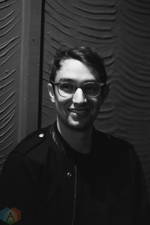 TORONTO, ON - JANUARY 27: Ellis Ludwig-Leone of San Fermin poses for a portrait backstage at Lee's Palace in Toronto on January 27, 2018. (Photo: Morgan Hotston/Aesthetic Magazine)