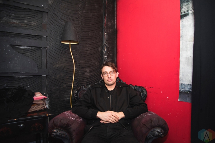 TORONTO, ON - JANUARY 27: Ellis Ludwig-Leone of San Fermin poses for a portrait backstage at Lee's Palace in Toronto on January 27, 2018. (Photo: Morgan Hotston/Aesthetic Magazine)