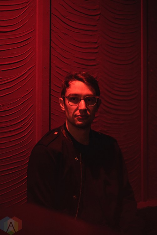 TORONTO, ON - JANUARY 27: Ellis Ludwig-Leone of San Fermin poses for a portrait backstage at Lee's Palace in Toronto on January 27, 2018. (Photo: Morgan Hotston/Aesthetic Magazine)