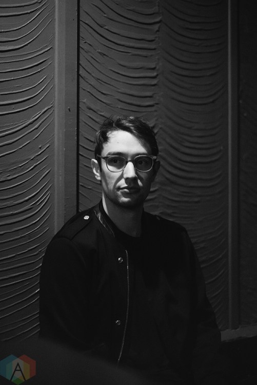 TORONTO, ON - JANUARY 27: Ellis Ludwig-Leone of San Fermin poses for a portrait backstage at Lee's Palace in Toronto on January 27, 2018. (Photo: Morgan Hotston/Aesthetic Magazine)