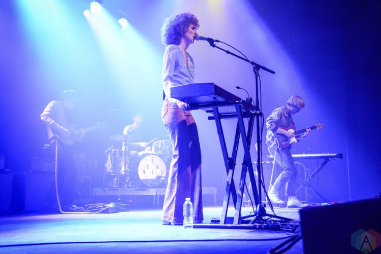 BROOKLYN, NY - JANUARY 23: Tennis performs at Brooklyn Steel in Brooklyn, New York on January 23, 2018. (Photo: Alex Bear/Aesthetic Magazine)