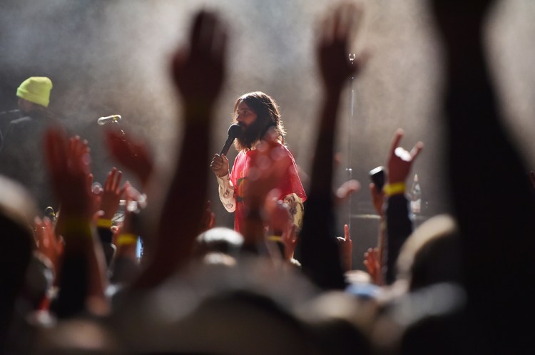 NEW YORK, NY - JANUARY 24: Jared Leto of Thirty Seconds to Mars performs at Irving Plaza in New York City on January 24, 2018. (Photo: Theo Wargo/Getty)