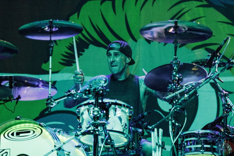 COSTA MESA, CA - MARCH 17: Blink-182 performs at Musink Festival at OC Fair & Event Center in Costa Mesa, California on March 17, 2018. (Photo: James Alvarez/Aesthetic Magazine)