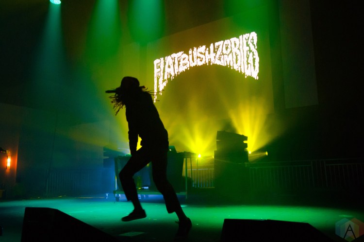 NEW ORLEANS, LA - MARCH 09: Flatbush Zombies performs at Buku Festival in New Orleans on March 09, 2018. (Photo: Kelli Binnings/Aesthetic Magazine)