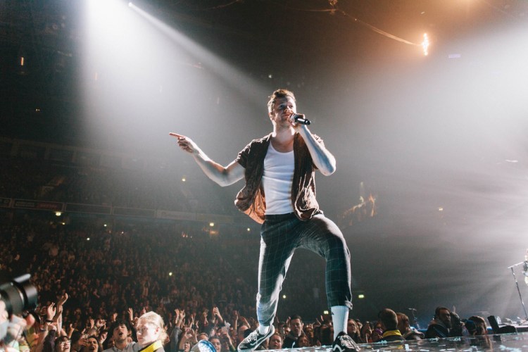 MANCHESTER, UK - MARCH 03: Dan Reynolds of Imagine Dragons performs at Manchester Arena in Manchester on March 03, 2018. (Photo: Priti Shikotra/Aesthetic Magazine)