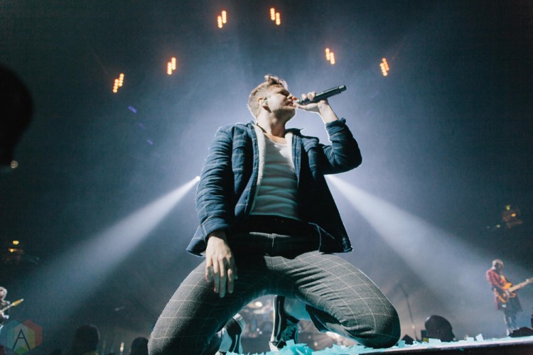 MANCHESTER, UK - MARCH 03: Dan Reynolds of Imagine Dragons performs at Manchester Arena in Manchester on March 03, 2018. (Photo: Priti Shikotra/Aesthetic Magazine)